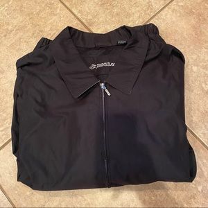 St. John’s Bay Bomber Jacket waterproof rain coat vintage black mesh windbreaker